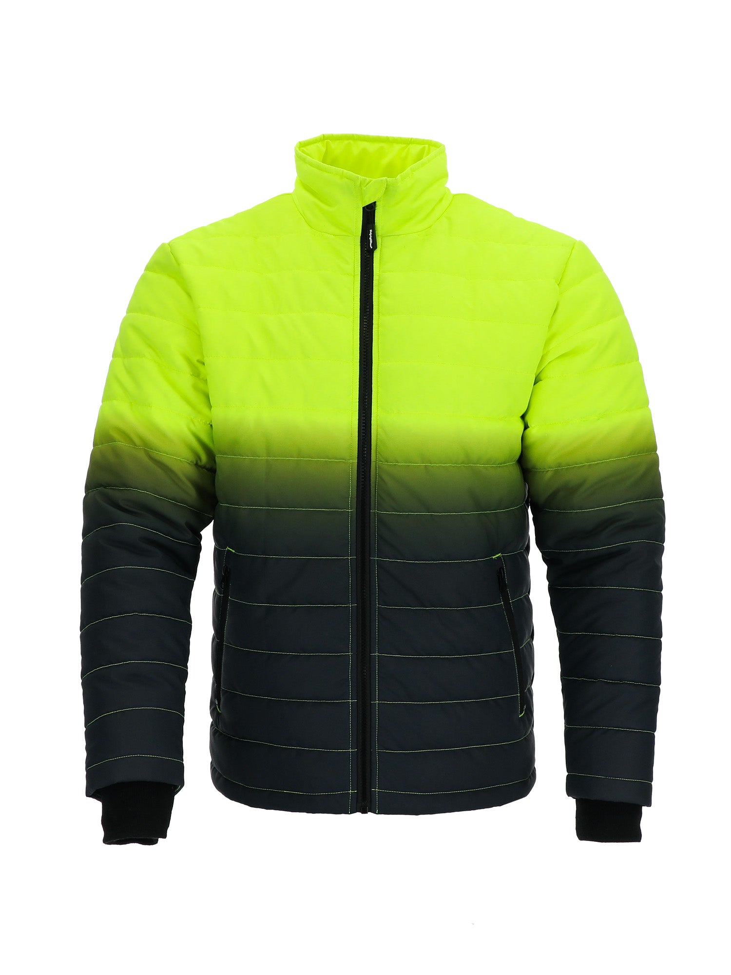 Refrigiwear 8222 Enhanced Visibility Quilted Jacket Lime/Navy