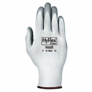 HyFlex 11-800 Nitrile Foam Palm Coated Gloves, Gray/White 12 PR/DZ