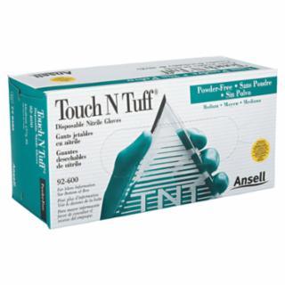 92-600 Nitrile Powder-Free Disposable Gloves, Smooth, 4.9 mil Palm/5.5 mil Fingers, Green 10/CASE