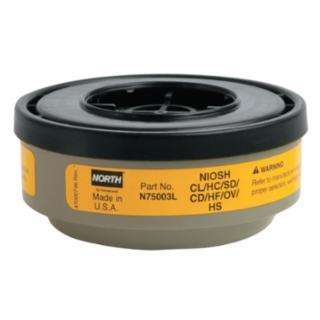Honeywell North N75003L Acid Gas Cartridge for N Series, Yellow, Acid Gas/Organic Vapor