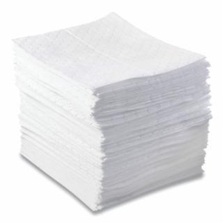 Anchor Oil-Only Sorbent Pad, Heavyweight, Absorbs 20.5 gal, 15 in x 17 in, 100 Sheets