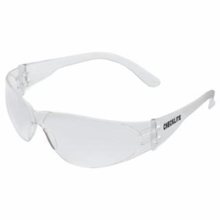 MCR Safety CL110 Checklite® CL1 Frameless Safety Glasses, Polycarbonate Clear Lens, Duramass®, Clear Polycarbonate Temples 12/BX
