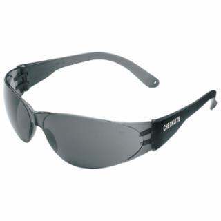 MCR Safety CL112 Checklite® CL1 Frameless Safety Glasses, Polycarbonate Gray Lens, Duramass®, Smoke Polycarbonate Temples 12/BX
