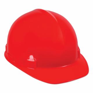 Jackson Safety 14841 SC-6 Hard Hat, 4-point Ratchet, Front Brim, Red, EA