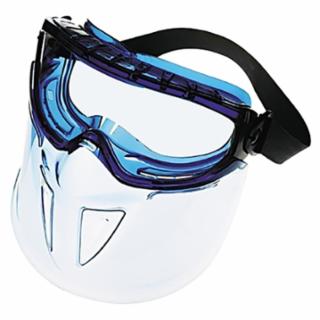 KleenGuard 18629 V90 Shield with Monogoggle™ XTR OTG Goggles, Universal, Clear Lens, Anti-Fog, Blue