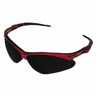 KleenGuard™ 22611 V30 Nemesis™ Safety Glasses, Smoke, Polycarbonate Lens, Anti-Fog, Red Frame/Temples, Nylon 12/BX