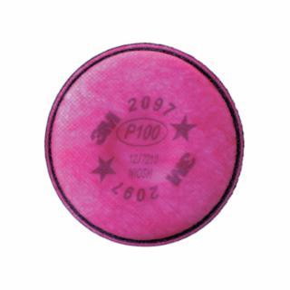 3M 2097-2000 Series Particulate Filter, P100, Nuisance Level Organic Vapor, Magenta