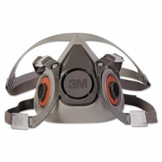 3M 6200 Half Facepiece Reusable Respirator 6000 Series, Medium, Resist Gases, Vapors, Particulates, Adjustable Strap, TPE