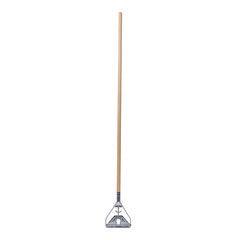 Boardwalk Quick Change Metal Head Mop Handle for No. 20 and Up Heads, 62" Wood Handle