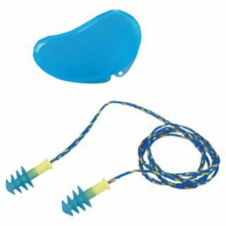 Hoenywell FUS30-HP Fusion® Multiple-Use Earplug, Thermoplastic Elastomer, Blue/Yellow, Corded