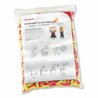 Honeywell LL-30-REFILL Earplug Dispenser Refill, Foam, Red/Yellow, Corded, Poly Bag