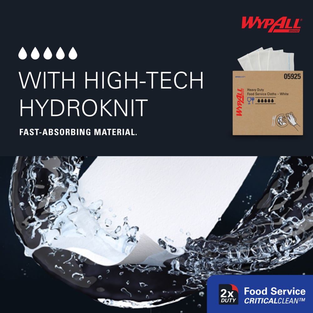 WypAll 05925 X70 CriticalClean™ Foodservice Cloths