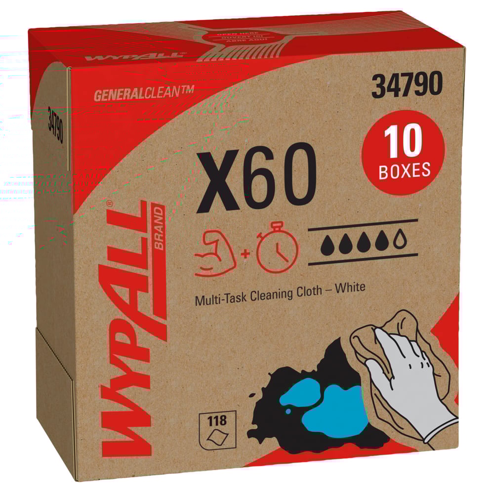 WypAll 34790 GeneralClean X60 Multi-Task Cleaning Cloths 10/CASE