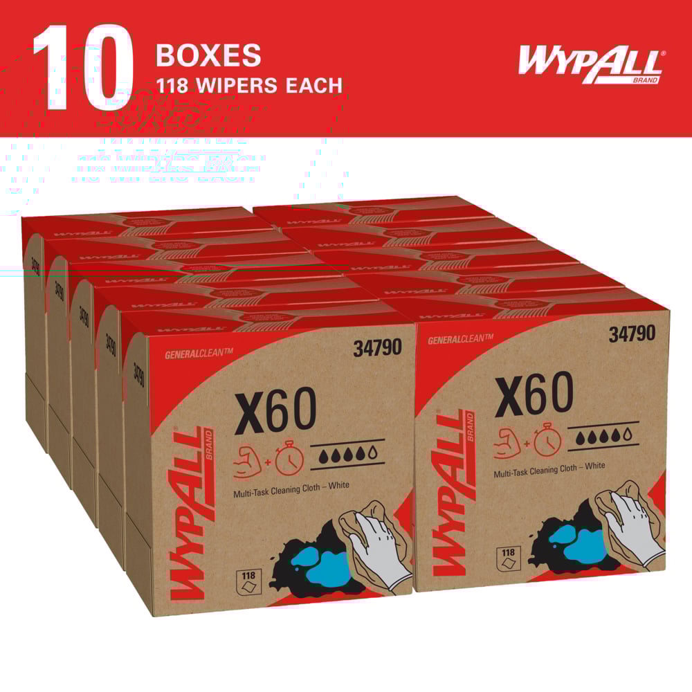 WypAll 34790 GeneralClean X60 Multi-Task Cleaning Cloths 10/CASE