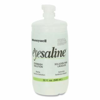 Honeywell Eyesaline 32-000455 Personal Eye Wash Solution, 32 oz, Bottle with Extended-Flow Nozzle 12 EA/CASE