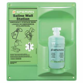 Honeywell Eyesaline 32-000460 Eyewash Wall Station, 16 oz, Single Bottle