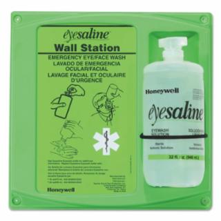 Honeywell Eyesaline 32-000461-0000 Eyewash Wall Station, 32 oz, Single Bottle