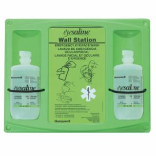 Honeywell Eyesaline 32-000465 Eyewash Wall Station, 16 oz Double Bottles