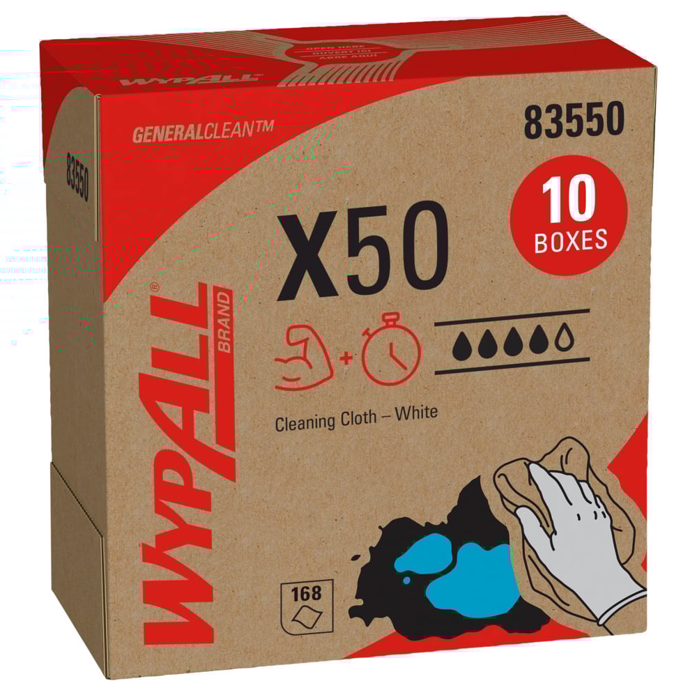 WypAll 83550 GeneralClean X50 Cleaning Cloths 10/CASE