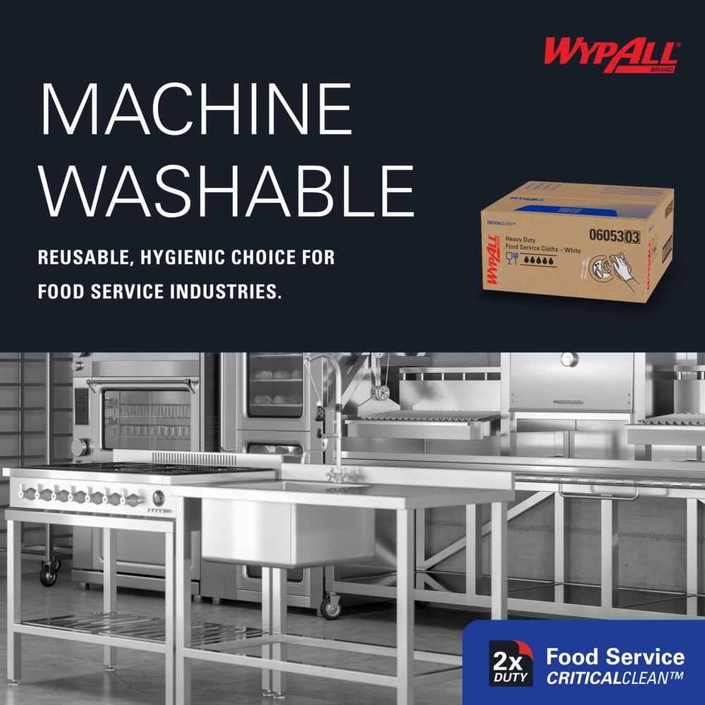 WypAll 06053 X50 CriticalClean™ Foodservice Cloths