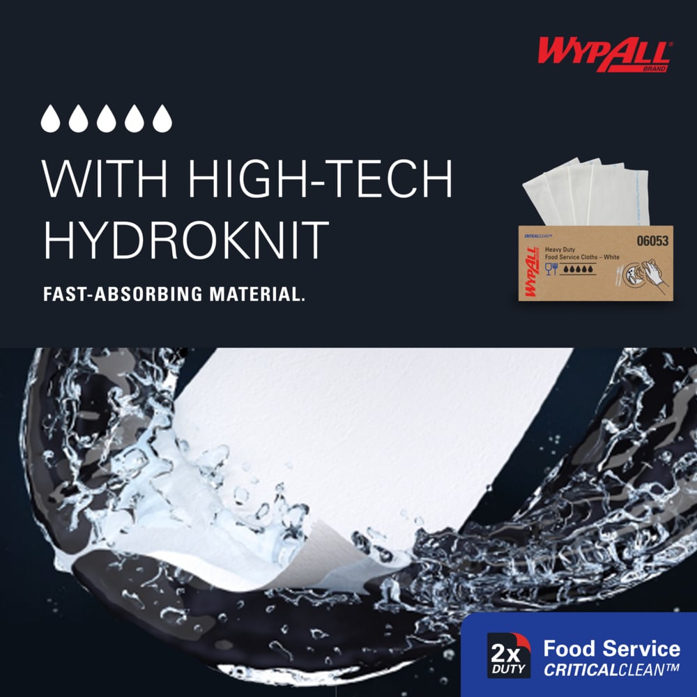 WypAll 06053 X50 CriticalClean™ Foodservice Cloths
