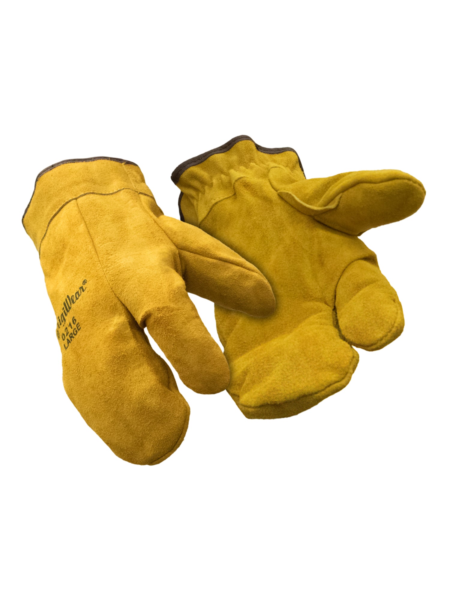 Refrigiwear  216 Three-Finger Leather Mitt Gold