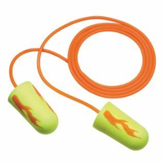 3M 1252 E-A-Rsoft™ Yellow Neon Blasts™ Foam Earplugs, Polyurethane, Yellow, Corded