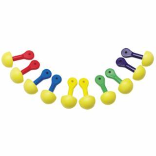 3M 2200 E-A-R™ Express™ Pod Plugs™ Earplug, Polyurethane, Yellow, Assorted Color Grips, Uncorded
