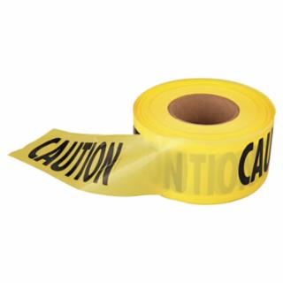 Empire Level 71-1001 Safety Barricade Tape, 3 in x 1,000 ft, Caution, 2 mil, Yellow, EA