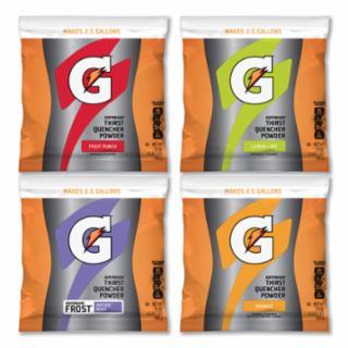 Gatorade 3944 G Series 02 Perform® Thirst Quencher Instant Powder, 21 oz, Pouch, 2.5 gal Yield, Assorted Flavors 32/CS