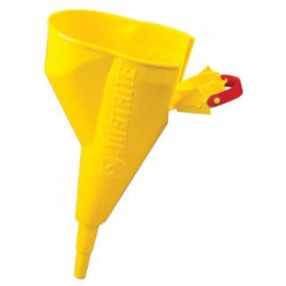 Justrite 11202Y Funnel Attachment for Type I Steel Safety Can, Funnel, Yellow, Polyethylene, Slip-On
