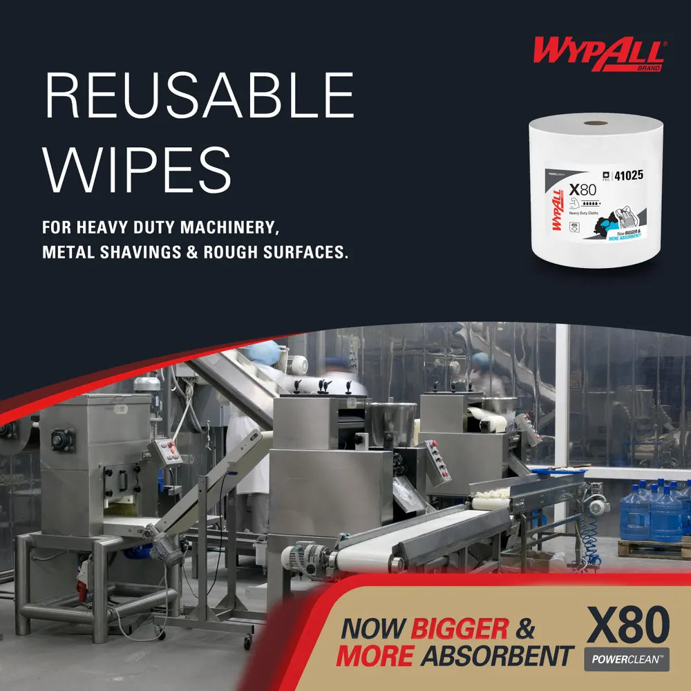 Wypall 41025 PowerClean™ X80 Heavy Duty Cloths