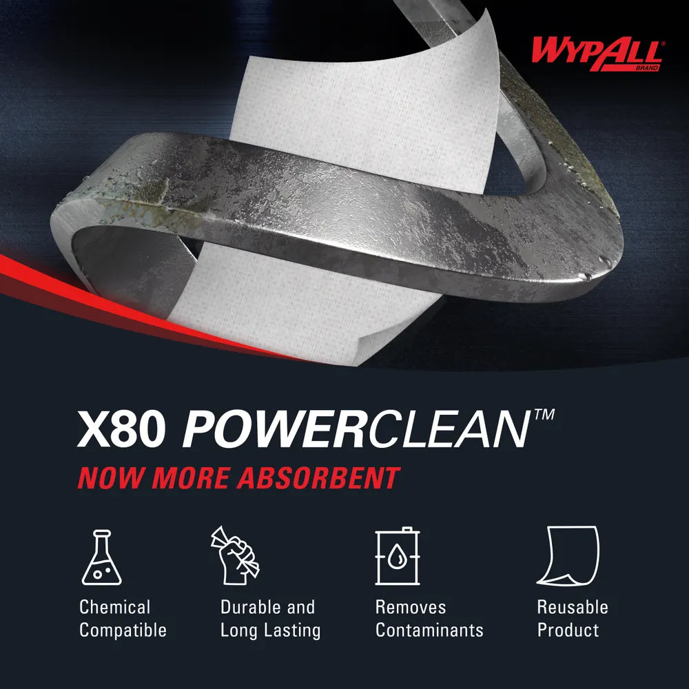 Wypall 41025 PowerClean™ X80 Heavy Duty Cloths