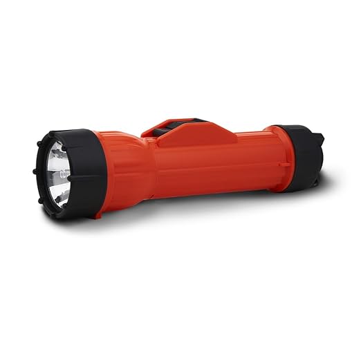 bright star rechargeable flashlight LED WorkSAFE Waterproof Flashlight, 2 D, 50 Lumens, Orange