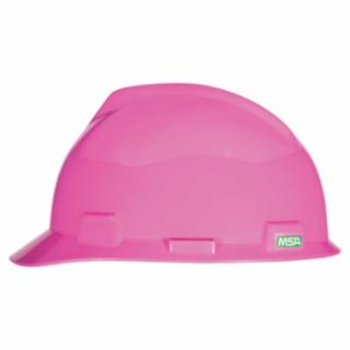 MSA 10155230 V-Gard® Slotted Hard Hat Cap, Fas-Trac® III Suspension, Hot Pink, EA