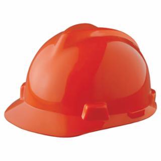 MSA 475361 V-Gard® Slotted Hard Hat Cap, Fas-Trac® III Suspension, Orange, EA