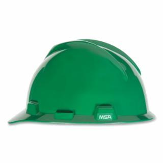 MSA 475362 V-Gard® Slotted Hard Hat Cap, Fas-Trac® III Suspension, Green, EA