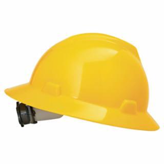 MSA 475366 V-Gard® Protective Hats, Fas-Trac Ratchet, Hat, Yellow, EA