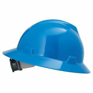 MSA 475368 V-Gard® Protective Hats, Fas-Trac Ratchet, Hat, Blue, EA