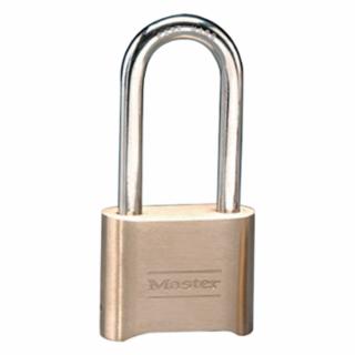 Master Lock 175DLH No. 175 Combination Brass Padlock, 5/16 in dia, 2-1/4 in L x 1 in W, Brass 6/PK