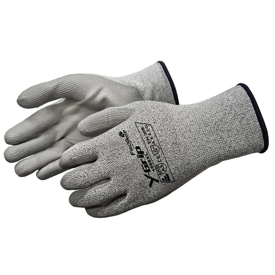 Liberty 4968 Y-Grip™ ANSI A3 Gray Polyurethane Cut Resistant Gloves 12/PK