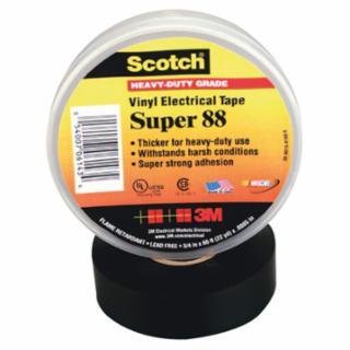 Scotch 103646 Super 88 Vinyl Electrical Tape, 1-1/2 in x 44 ft, Black 6/PK