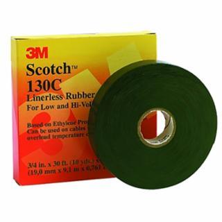 Scotch 417170 Linerless Rubber Splicing Tape 130C, 30 ft x 3/4 in, Black 6/PK