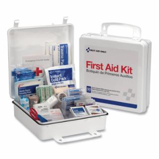 First Aid Only 6088 50 Person ANSI First Aid Kit, Weatherproof Plastic Case, Wall Mount, Carry Handle