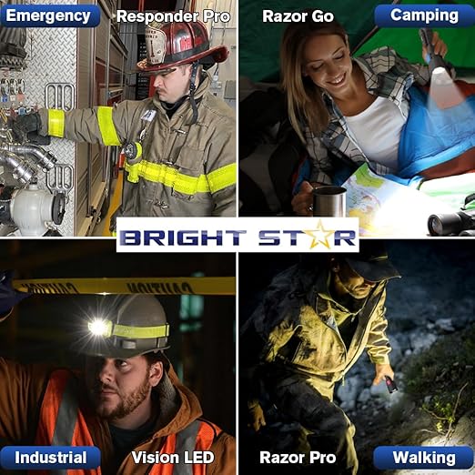 Bright Star 15460 LED WorkSAFE Waterproof Flashlight – 80 Lumens, Safety Orange, 2 D-Cell