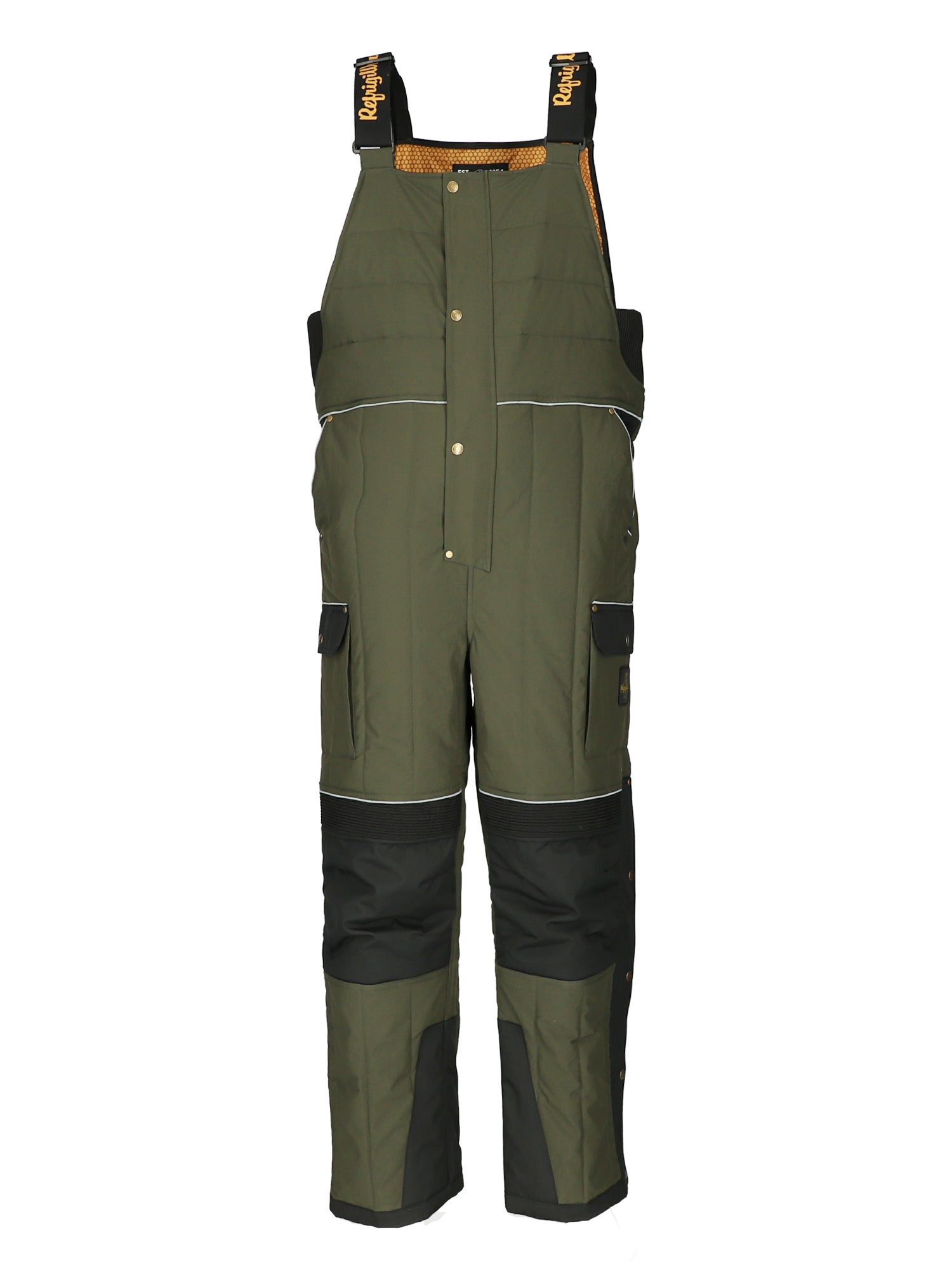 Refrigiwear 7354 54 Gold Bib Overalls Green