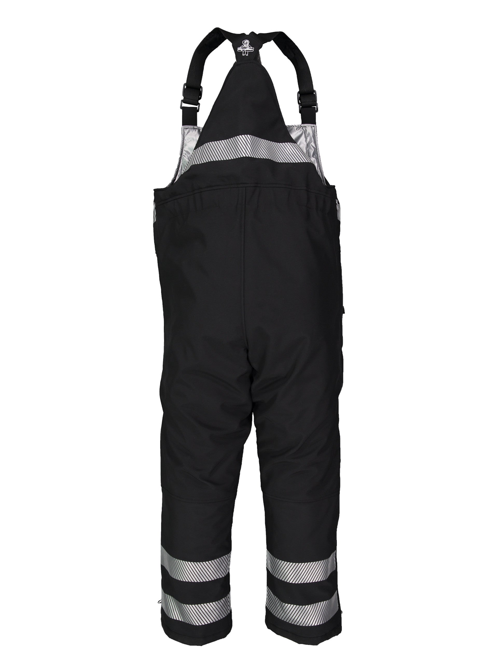 Refrigiwear 7495 Insulated Softshell Enhanced Visibility Bib Overalls Black