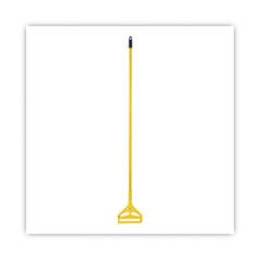 Boardwalk Quick Change Side-Latch Plastic Mop Head Handle, 60" Aluminum Handle, Yellow