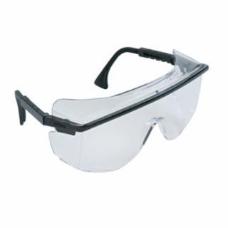 Honeywell Uvex S2500 Astrospec OTG 3001 Eyewear, Clear Lens, Anti-Scratch, Hard Coat, Black Frame 10/PK
