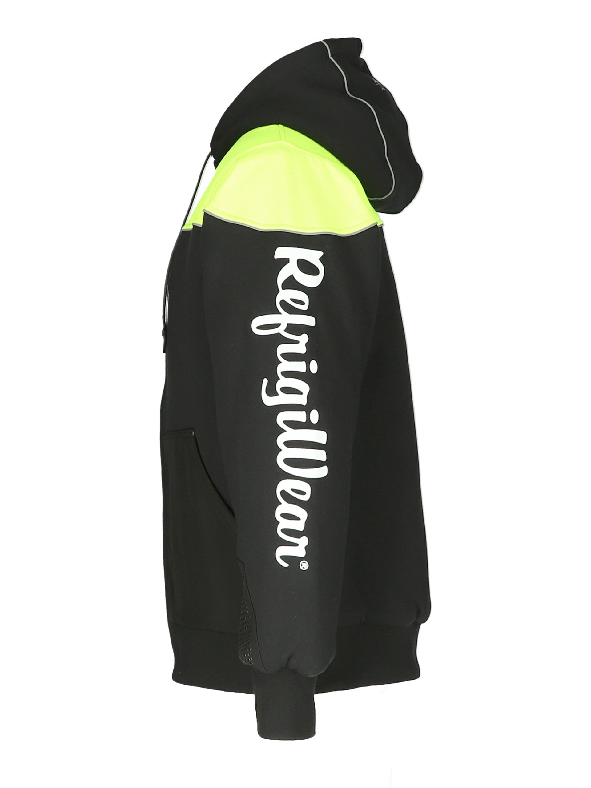 Refrigiwear 8450 Freezer Edge® Hooded Sweatshirt Black/Lime